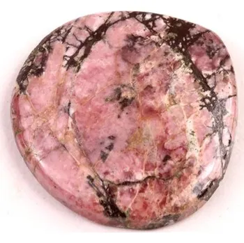 Přírodní kámen Kabošon Černý Rhodonit č.6518 (23x24x4mm)