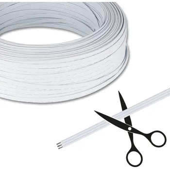 LED páska McLED ML-733.034.37.0 3-žilový plochý PVC kabel AWG 20/0,52 mm², bílý