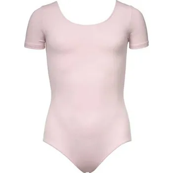 Dívčí oblečení Dětský baletní trikot PAPILLON LEOTARD SHORT SLEEVES 140 Růžová