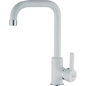 Vodovodní baterie Laveo Dřezová baterie Lena s otočným raménkem - BKU_665D, bílý granit