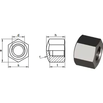 Matice nerez_solar_martim Uzavřená matice nízká DIN 917 nerez A4 Varianta: Uzavřená matice nízká DIN 917 - A4 - M5