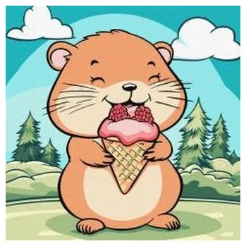 Set školních potřeb Malowanie po numerach - Lato.Chomik z lodami 25x25