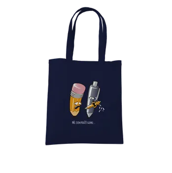 Nákupní taška Bastard Používej gumu taška French Navy
