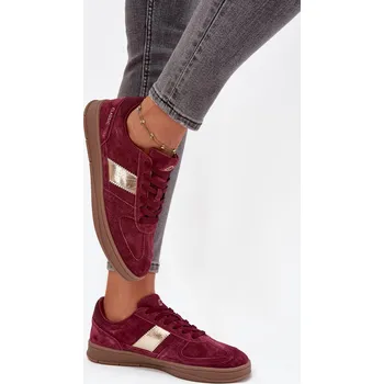 Dámské tenisky Semišové dámské tenisky Vinceza 14029 Barva: Červená, Velikost: 36