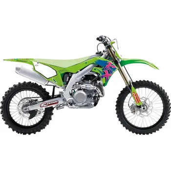 Samolepicí dekorace na vozidlo BLACKBIRD sada samolepek (dýhy) KAWASAKI KX 250F 21-23, KX 450F 19-24 retro (BLACKBIRD sada samolepek (dýhy) KAWASAKI KX 250F 21-23, KX 450F 19-24 retro)