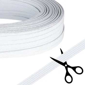 LED páska McLED ML-733.044.37.0 5-žilový plochý PVC kabel AWG 18/0,8mm&#178;, bílý