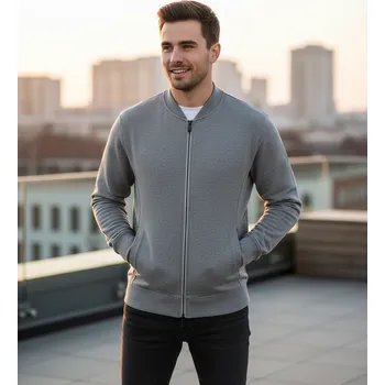 pracovní mikina MALFINI Mikina BOMBER MAN, různé barvy Velikost S tmavě šedý melír