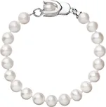 Perlový náramek z pravých říčních perel bílý 23007.1