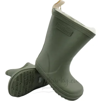 Dívčí zimní obuv Dětské zateplené barefoot holínky Bundgaard Aspen army (BG401055 6465) - vel. 35