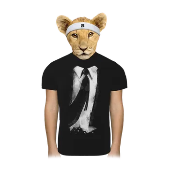 Chlapecké tričko Bastard Oblek a kravata dětské sportovní tričko Black