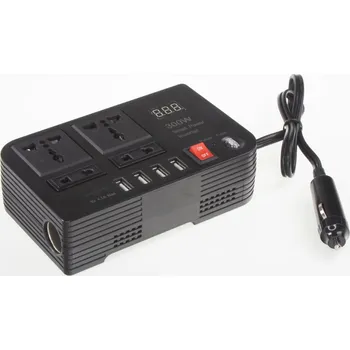 Měnič napětí Měnič napětí z 12/220V 300W + 4x USB 4,1A, voltmetr - VZ25