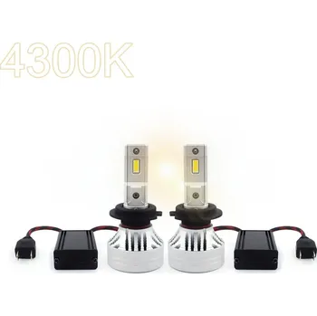 Autožárovka LED H7 4300K (teplá bílá) - ledpodsviceni.cz, 2x55W, 10.000lm, 9-32V