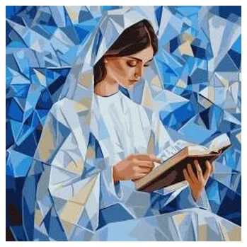 Set školních potřeb Malowanie po numerach - Cicha lektura 40x40cm