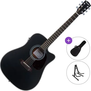 Elektroakustická kytara Pasadena PDC-200E SET Black Elektroakustická kytara Dreadnought