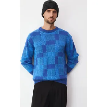 Pánský svetr Svetr z vlněné směsi Medicine pánský, modrá barva RW25-SWM904 55A, vel. XXL