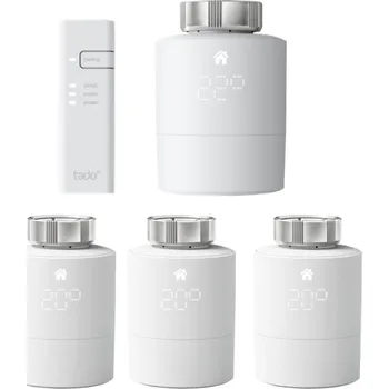 Hlavice pro radiátor TADO Sada chytré termostatické hlavice V3+ Starter Kit a chytrých termostatických hlavic V3+ 3 kusy, 4dílná