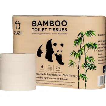 Toaletní papír ZUZii Bamboo Toilet Tissues 3vrstvý 6 ks