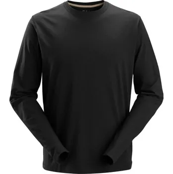 Pánské tričko Snickers Workwear | Tričko Classic s dlouhým rukávem černé - Černá / XXL / 2XL / černá
