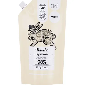 Mýdlo Yope Vanilla and Cinnamon refill mýdlo vanilka, 500 ml