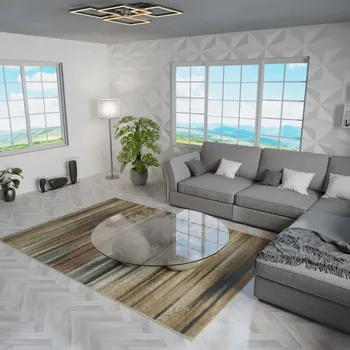 Koberec JUTEX Kusový koberec RAVE 24046 163 BARVA: Vícebarevný, ROZMĚR: 60x110 cm