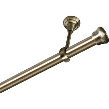 Garnýž Garnýž kovová jednořadá 25mm Fulda mosaz 130 cm (do stropu / na tunýlek - bez kroužků)