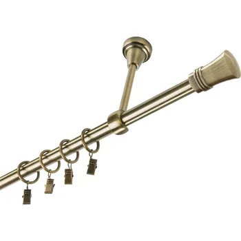 Garnýž Garnýž kovová jednořadá 19mm Capri mosaz 110 cm (do stropu / kroužky s žabkou)