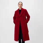 Reserved - Dvouřadý kabát s vlnou - červená - 765BW-33X - 765BW-33X-XL