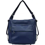 Kožená kabelka a batoh v jednom 6539 NAVY tmavě modrá, MAXFLY