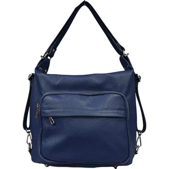 Kabelka Kožená kabelka a batoh v jednom 6539 NAVY tmavě modrá, MAXFLY