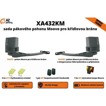 Pohon brány XA432KM - sada pákového pohonu Moovo pro křídlovou bránu