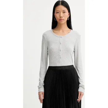 Pánské tričko Tričko s dlouhým rukávem MUNTHE GRACE šedá barva, 247112324769 90X, vel. 42