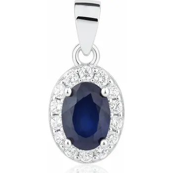 Přívěsek JKB Jewel Stříbrný přívěsek Kate s přírodním safírem a zirkony