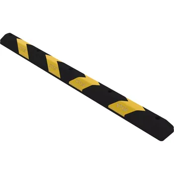 parkovací zábrana Černo-žlutý plastový (PPC) reflexní parkovací doraz FLOMA PS86 - délka 190 cm, šířka 15 cm, výška 10 cm