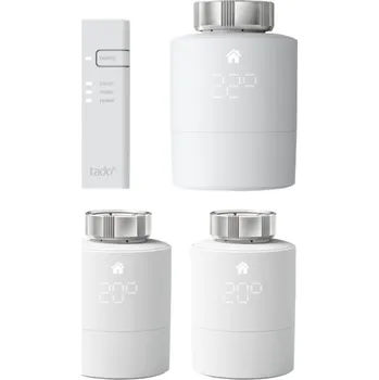 Hlavice pro radiátor TADO – Sada chytré termostatické hlavice V3+ Starter Kit a chytrých termostatických hlavic V3+ 2 kusy, 3dílná