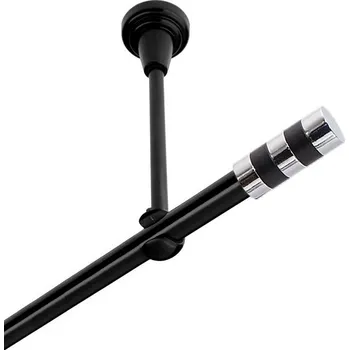 Garnýž Garnýž kovová jednořadá 19mm Sigma černá 100 cm (do stropu / na tunýlek - bez kroužků)