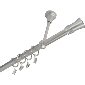 Garnýž Garnýž kovová jednořadá 19mm Capri satina 110 cm (do stropu / kroužky s žabkou)