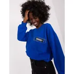 RELEVANCE Kobaltová dámská ležérní halenka s žebrováním Barva: kobaltová, Velikost: ONE SIZE