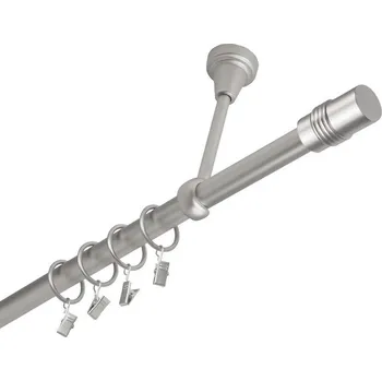 Garnýž Garnýž kovová jednořadá 16mm Cylinder satina 110 cm (do stropu / kroužky s žabkou)