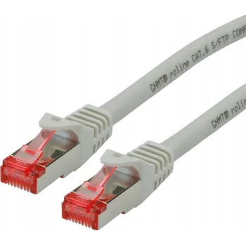 Síťový kabel ROLINE Síťový kabel LAN S/FTP Cat.6 LSOH RJ45 šedý 7,5m