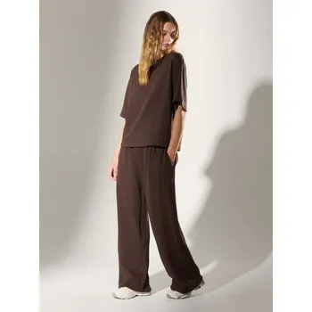 Dámské oblečení Tepláky s širokými nohavicemi - L - House - tmavě hnědá - 664GX-89X