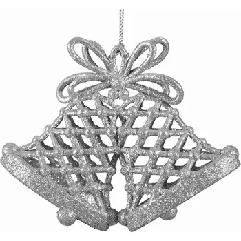 Vánoční dekorace Vánoční Ozdoba Eurofirany , stříbrný zvonek