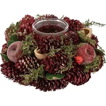 Vánoční svícen Atmosphera Dekorativní svícen - jablka 8 cm