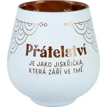 Svícen Albi Zrcadlový svícen - Přátelství - modrá