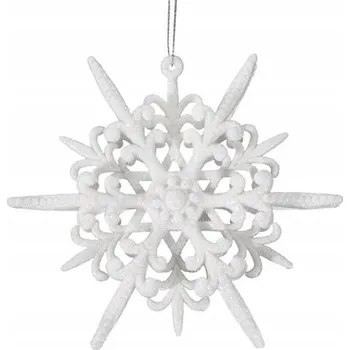 Vánoční dekorace Hvězda Vánoční ozdoba na STROMEČEK EUROFIRANY 28a bílá