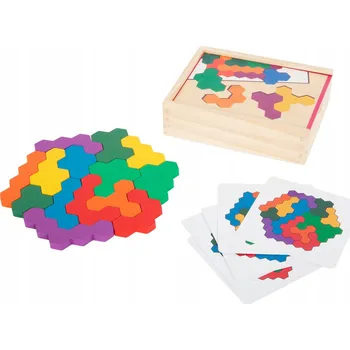 Mozaiková sada Logická hra Small Foot dřevěné puzzle 18x14x5 cm