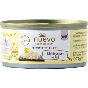 Krmivo pro kočku Landguth Heimtiernahrung GmbH Nuevo kočka Handmade Pure Kuře v želé konz. 70g