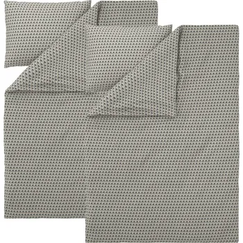 Povlečení LIVARNO® Sada ložního povlečení Renforcé, 140 x 200 cm , 70 x 90 cm, černá/bílá, 2dílná