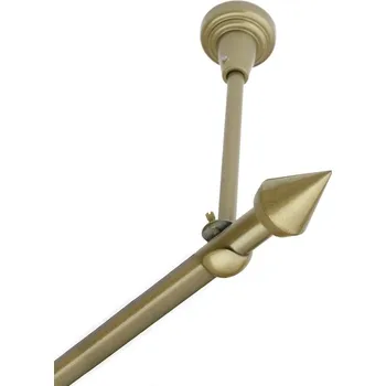 Garnýž Garnýž kovová jednořadá 16mm Hrot zlatá antik 430 cm (do stropu / na tunýlek - bez kroužků)