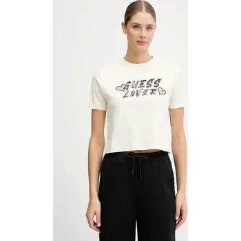 Pánské tričko Tričko Guess FOSCA V5BI06.J1314 béžová 01X, vel. M