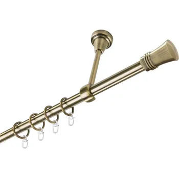 Garnýž Garnýž kovová jednořadá 19mm Capri mosaz 410 cm (do stropu / kroužky s háčkem)